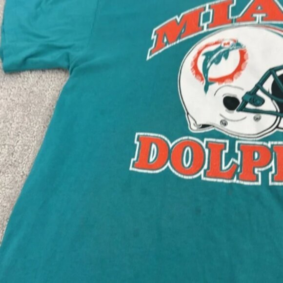 Vintage single stitch Miami Dolphins Tee trench buffalo New York - Picture 4 of 9